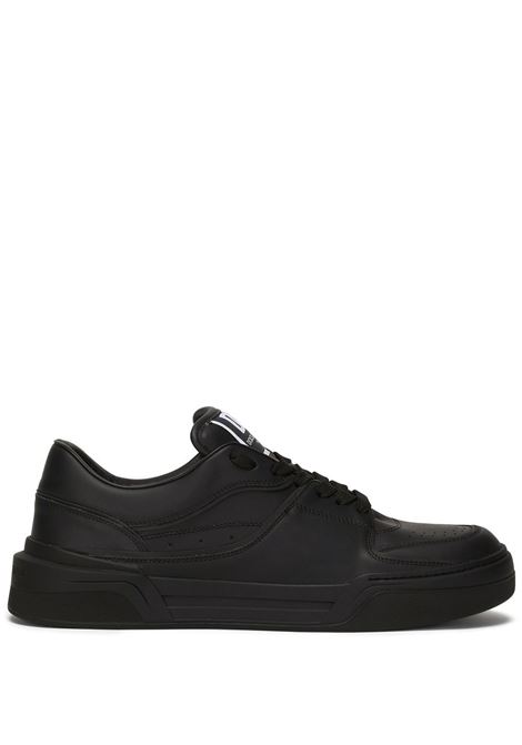 black nappa leather Roma low-top sneakers featuring DG logo  DOLCE & GABBANA | CS2036-A106580999